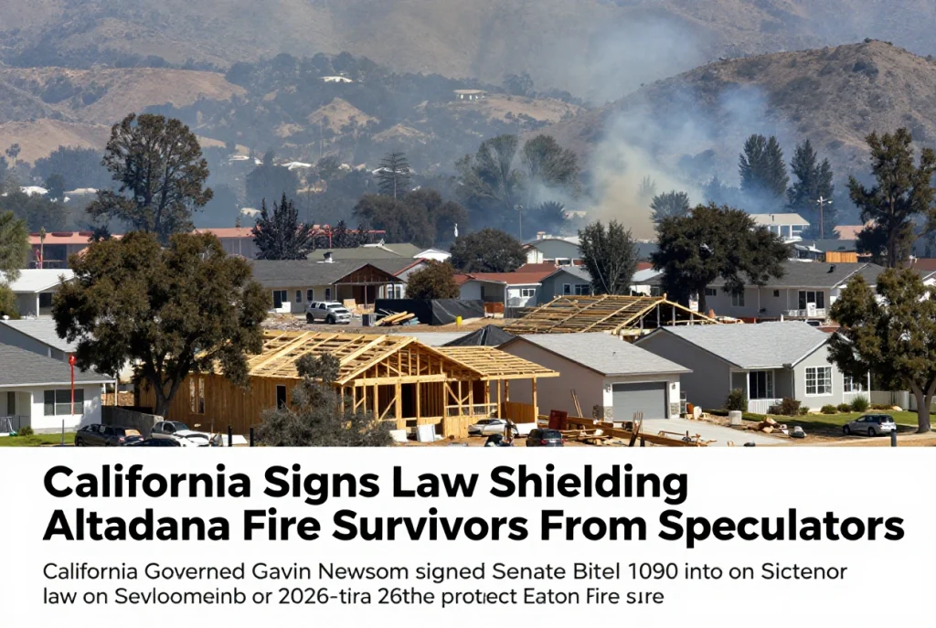 California Signs Law Shielding Altadena Fire Survivors From Speculators ...